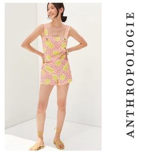 Anthropologie Hutch Patterned Fruit Romper NEW Size Large